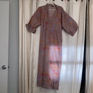 Vintage Christian Dior, funky Print-Print Kimono Robe. USA